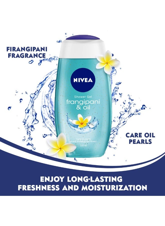 NIVEA Frangipani and Oil Shower Gel, 250ml (Pack of 3) - Image 2